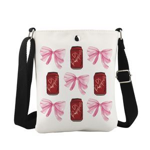 Pink Bow Soda Drink Crossbody Bag Soda Addict Gift Soda Drink Lover Dr ^_^